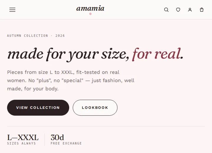 Amamia — loja ao vivo