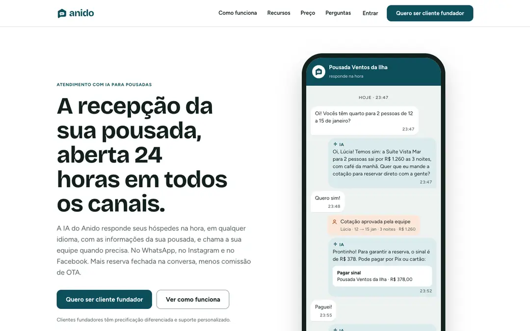 Página inicial de anido.com.br